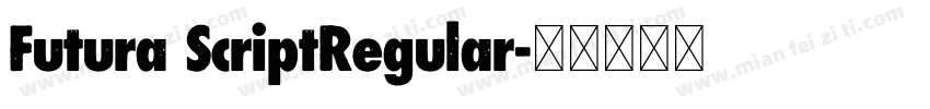 Futura ScriptRegular字体转换
